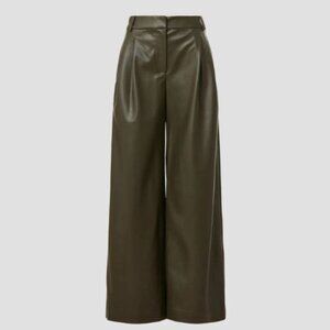 Saunders Collective Women's Olive Faux Leather Pants Size 2 - 51959